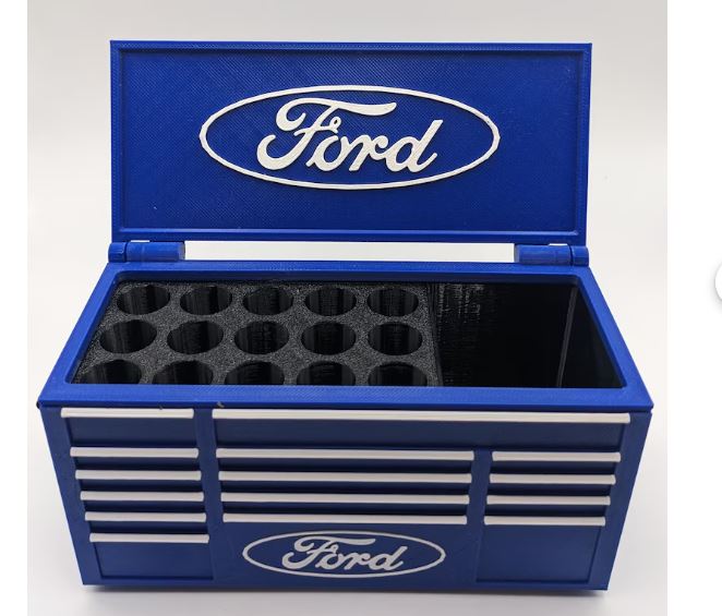 Organisateur de bureau Ford – Boîte à outils miniature | Porte-stylos & rangement outils