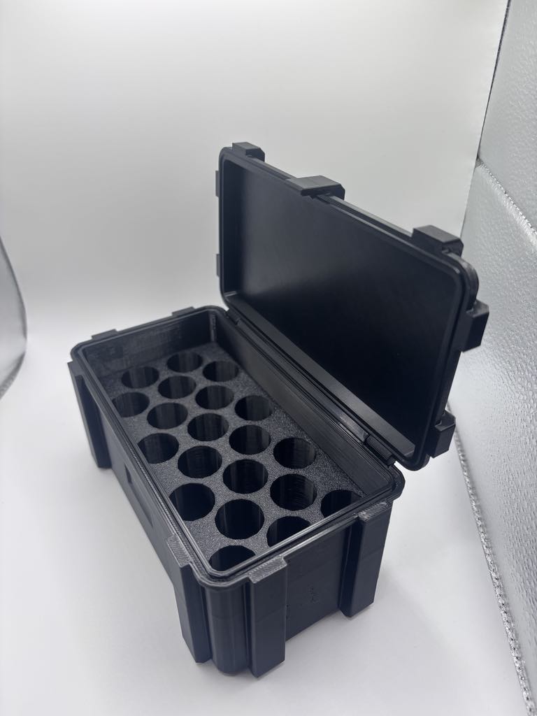 Boîte de rangement compacte pour 20 cartouches de calibre 12 jusqu à 3 1/2