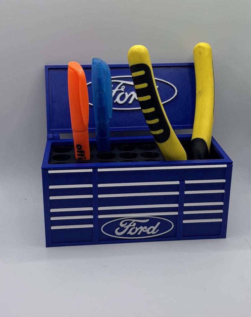 Organisateur de bureau Ford – Boîte à outils miniature  | Porte-stylos & rangement outils