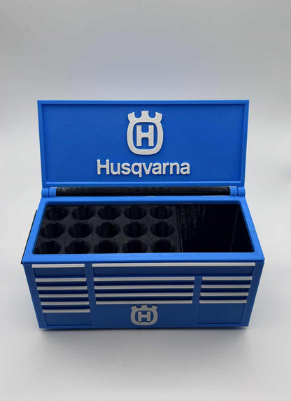 Organisateur de bureau Husqvarna – Boîte à outils miniature  | Porte-stylos & rangement outils