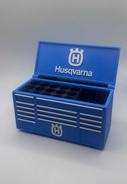 Organisateur de bureau Husqvarna – Boîte à outils miniature  | Porte-stylos & rangement outils