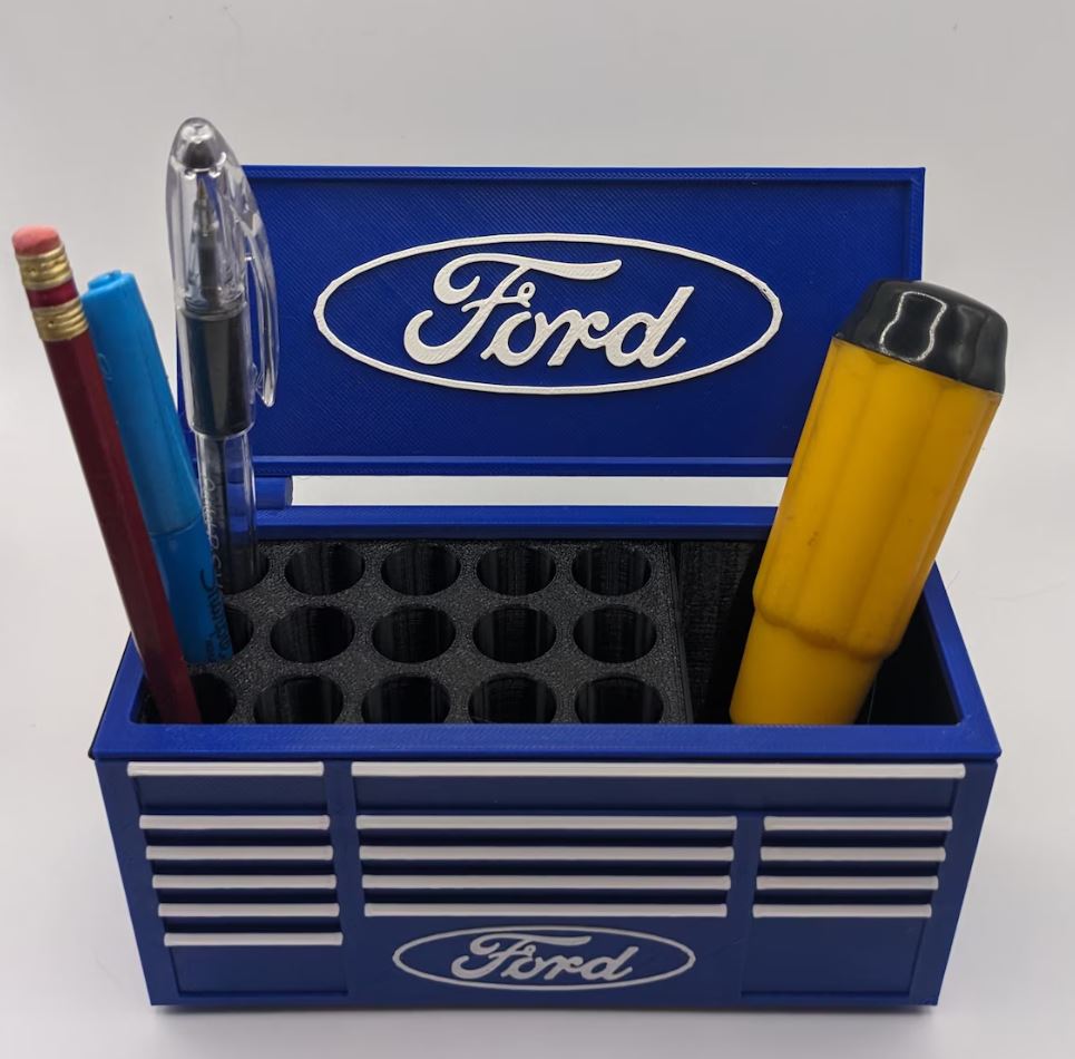 Organisateur de bureau Ford – Boîte à outils miniature  | Porte-stylos & rangement outils