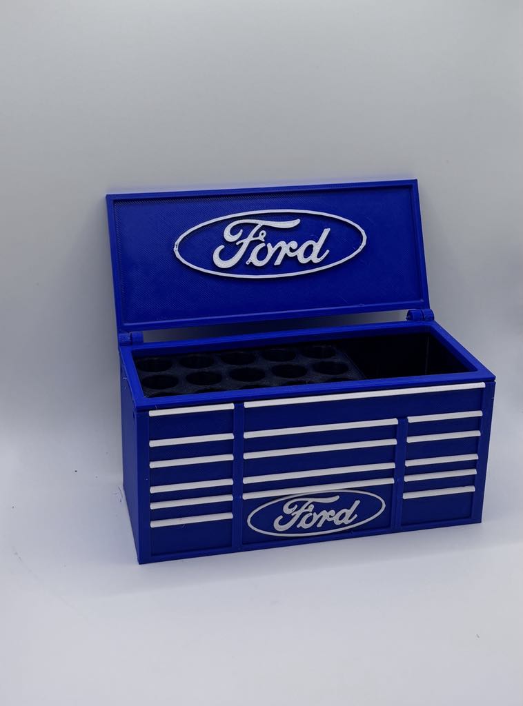 Organisateur de bureau Ford – Boîte à outils miniature  | Porte-stylos & rangement outils
