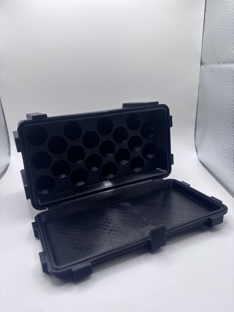 Boîte de rangement compacte pour 20 cartouches de calibre 12 jusqu à 3 1/2