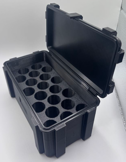 Boîte de rangement compacte pour 20 cartouches de calibre 12 jusqu à 3 1/2