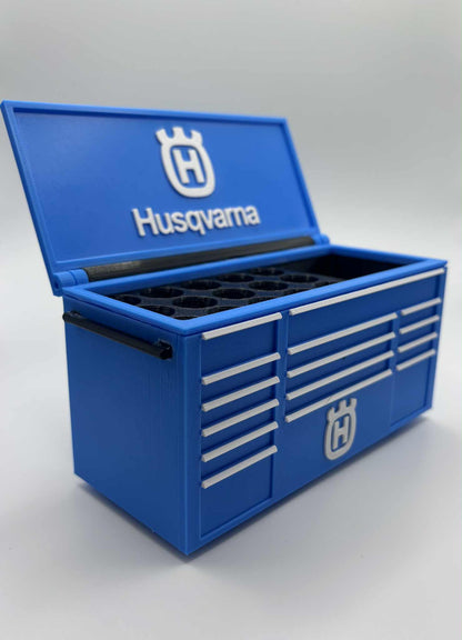 Organisateur de bureau Husqvarna – Boîte à outils miniature  | Porte-stylos & rangement outils