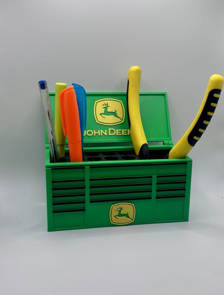 Organisateur de bureau John Deere – Boîte à outils miniature  | Porte-stylos & rangement outils