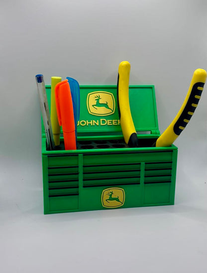 Organisateur de bureau John Deere – Boîte à outils miniature  | Porte-stylos & rangement outils