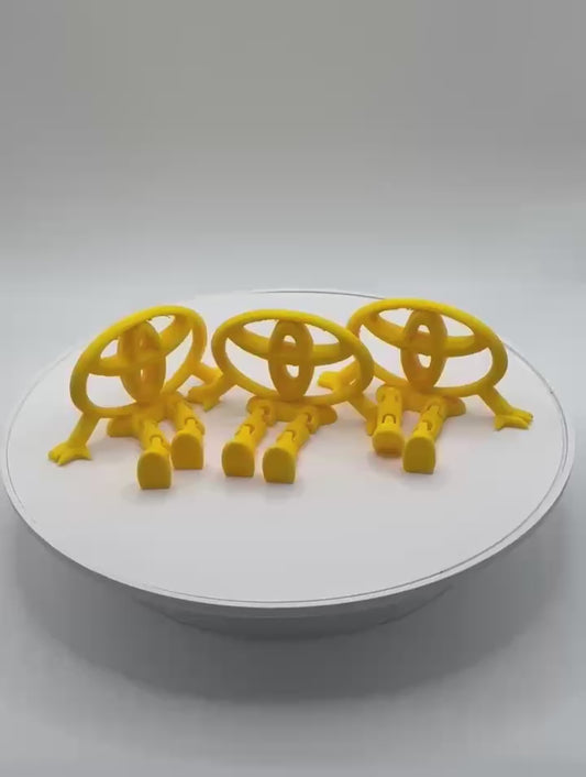 Ensemble de 3 Buddy Toyota – Figurines articulées avec logo Toyota – Cadeau amusant pour passionnés d’automobiles