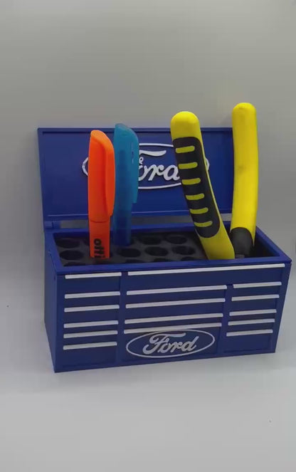 Organisateur de bureau Ford – Boîte à outils miniature  | Porte-stylos & rangement outils